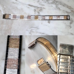 vintage tricolor silver bracelet