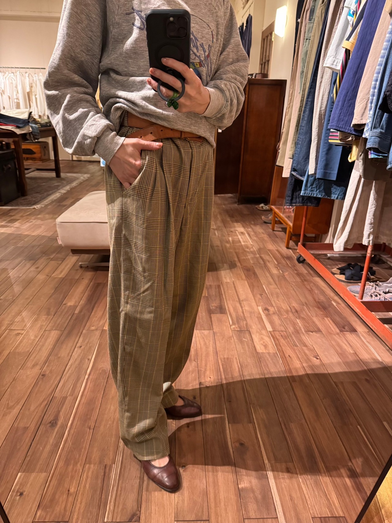 1980's MADELEINE Vintage West Germany チェックスラックスパンツ
