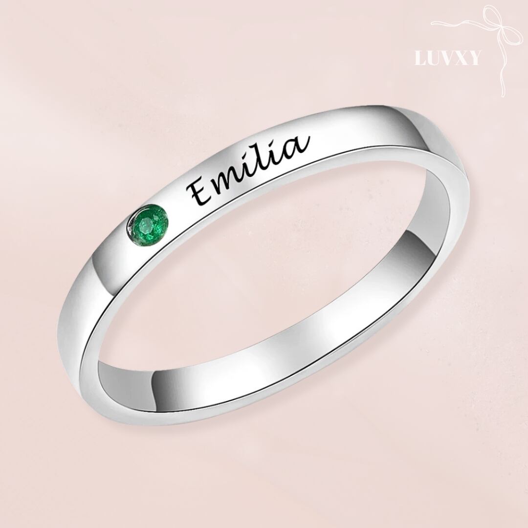 星に願いを込めて~カスタムネームリング♥LB018