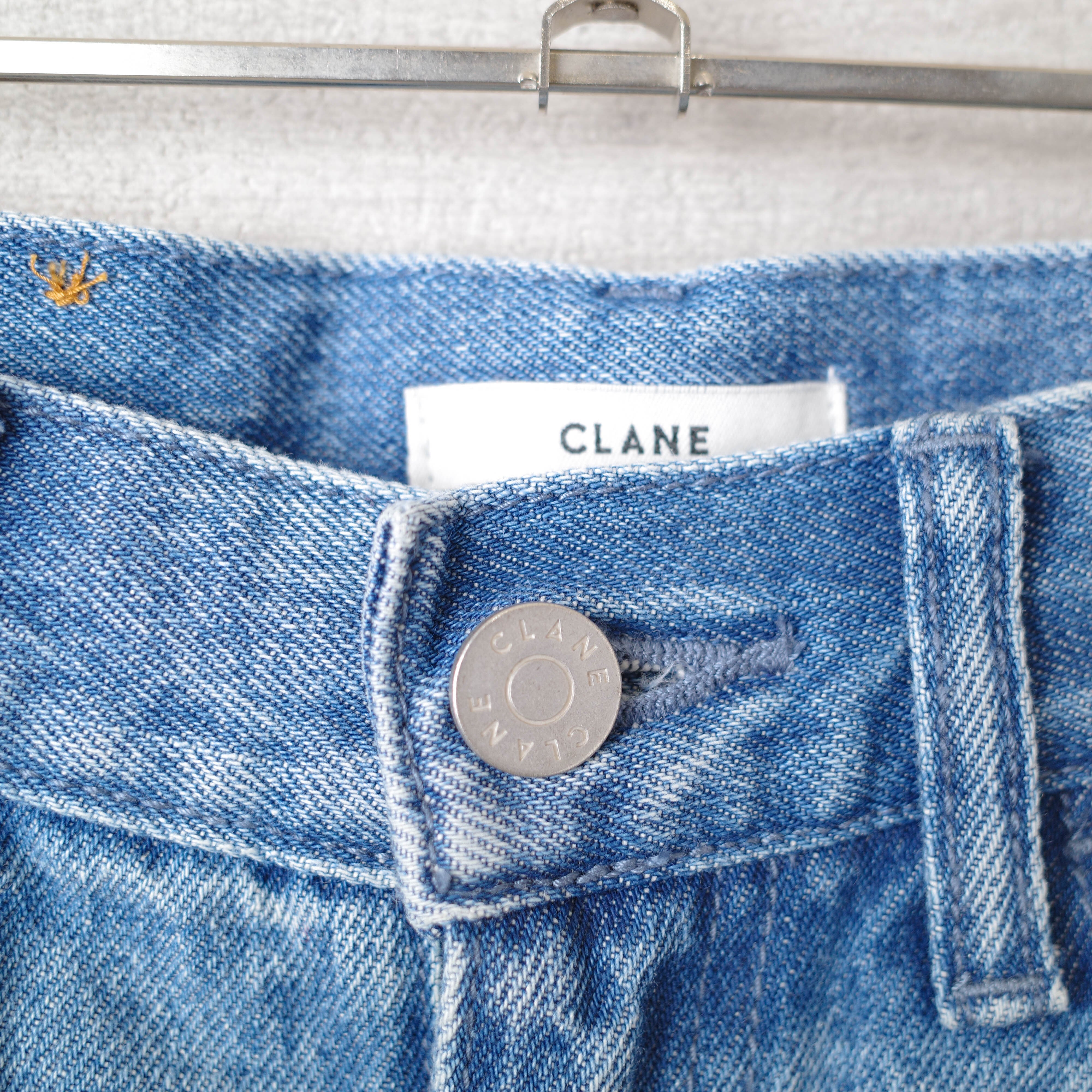 [NEW] CLANE	DENIM FLARE PANTS BLUE 15111-7361
