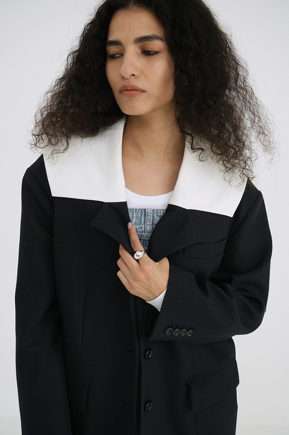 CLANE SAILOR COLLAR TAILORED JACKET -NAVY- | Chapel CLANE SAILOR COLLAR TAILORED JACKET -NAVY- | Chapel