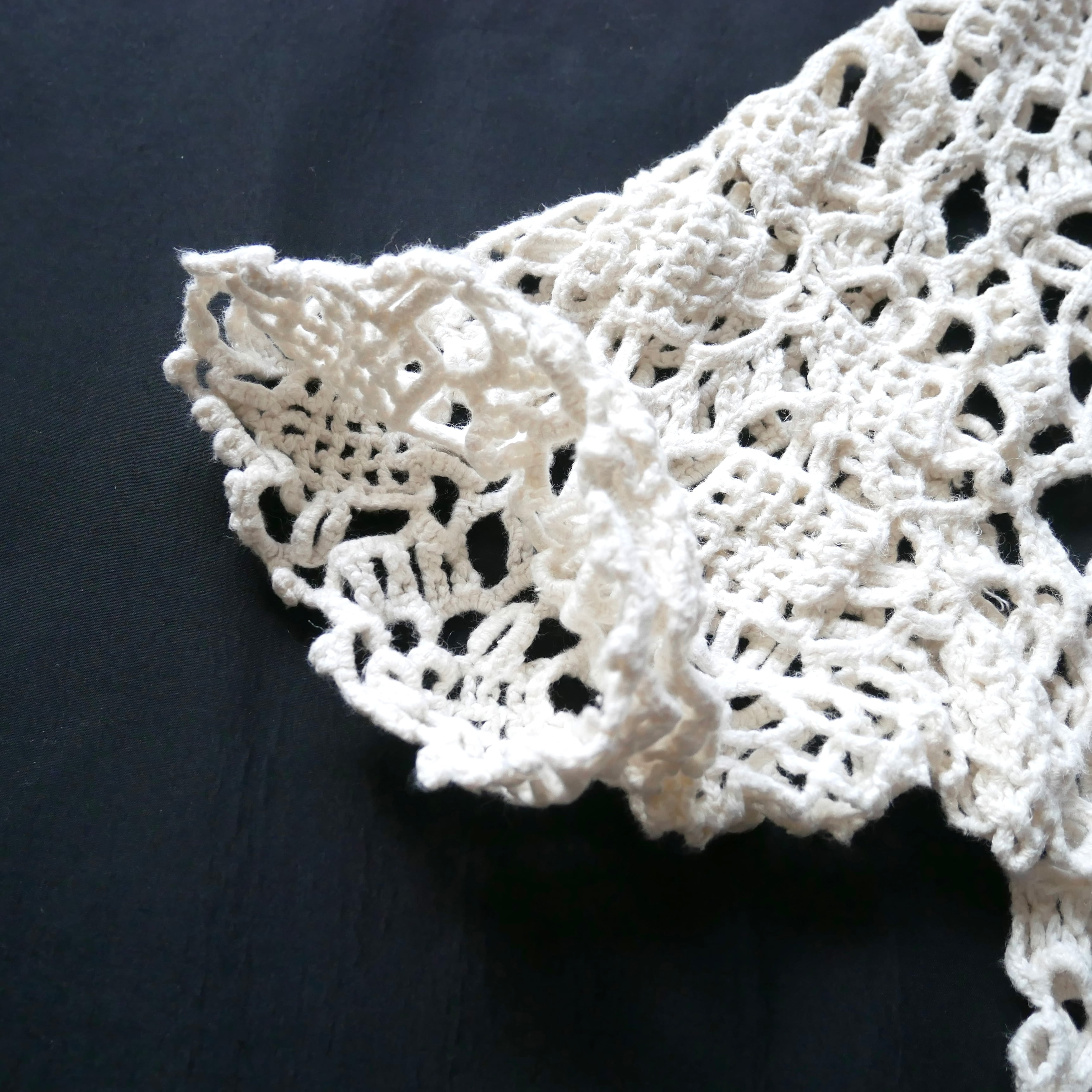 90s ramie cotton white crochet cardigan 90年代 麻 コットン 鍵編み