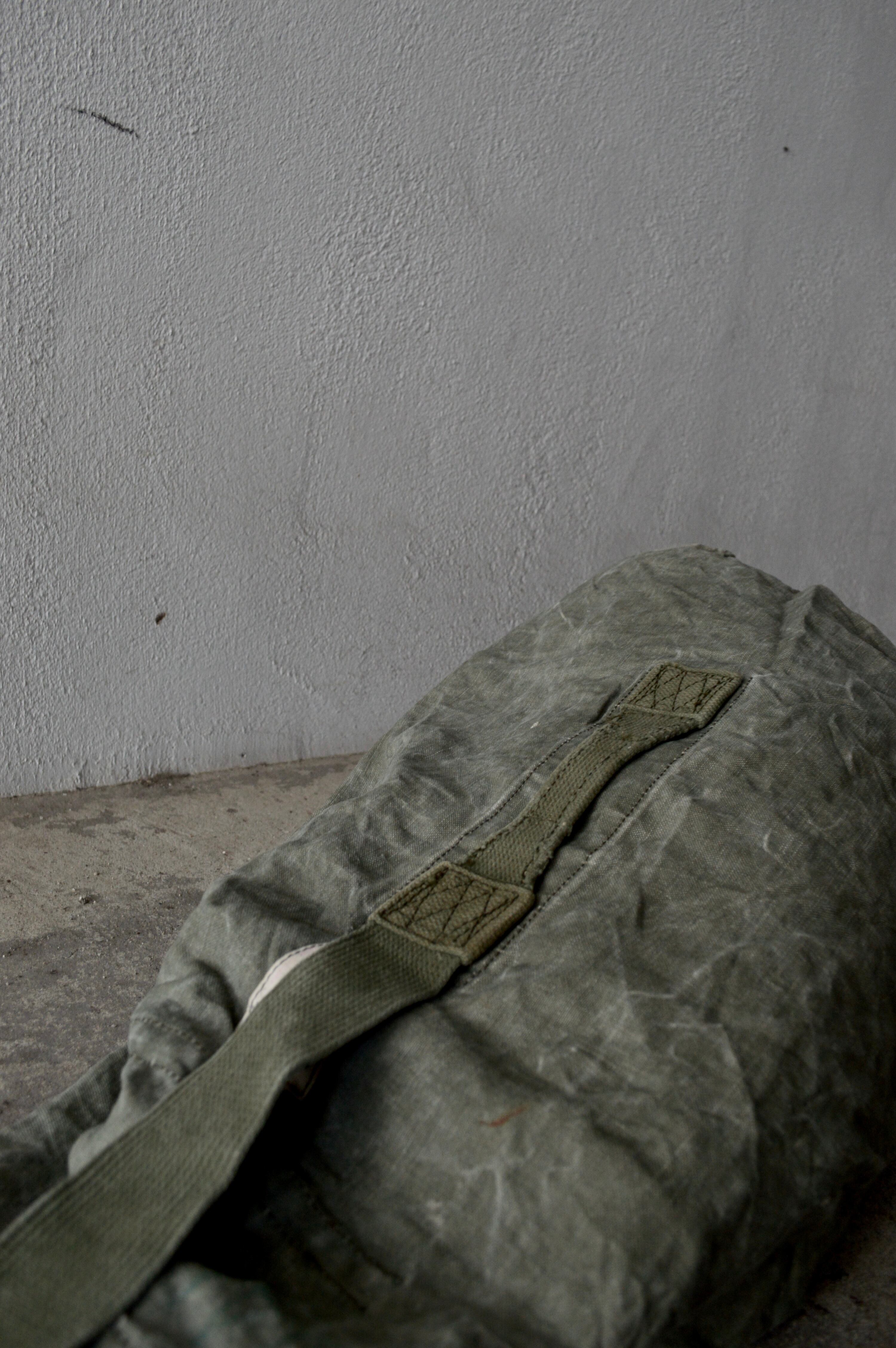 French Military 1950's Vintage Duffle Bag Hard Vintage Condition
