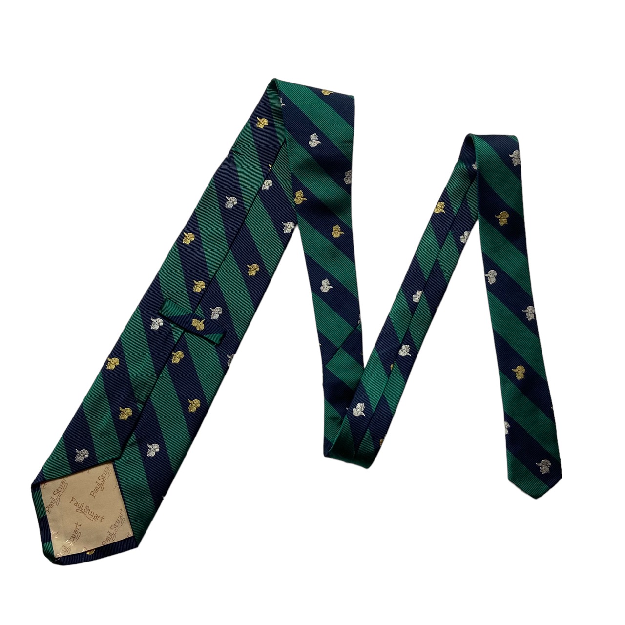 PAUL STUART "satochan" woven silk tie