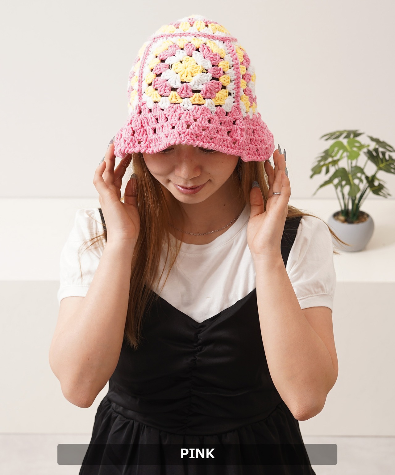 ◆カラフル クロシェハット◆ch-25135