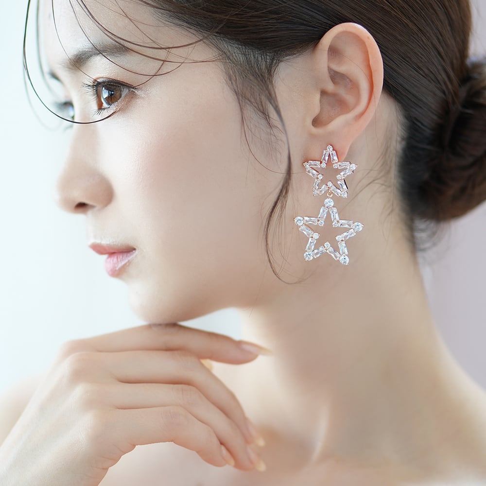 キュービックジルコニア ウェディングピアス ステラ I | オシャレ花嫁