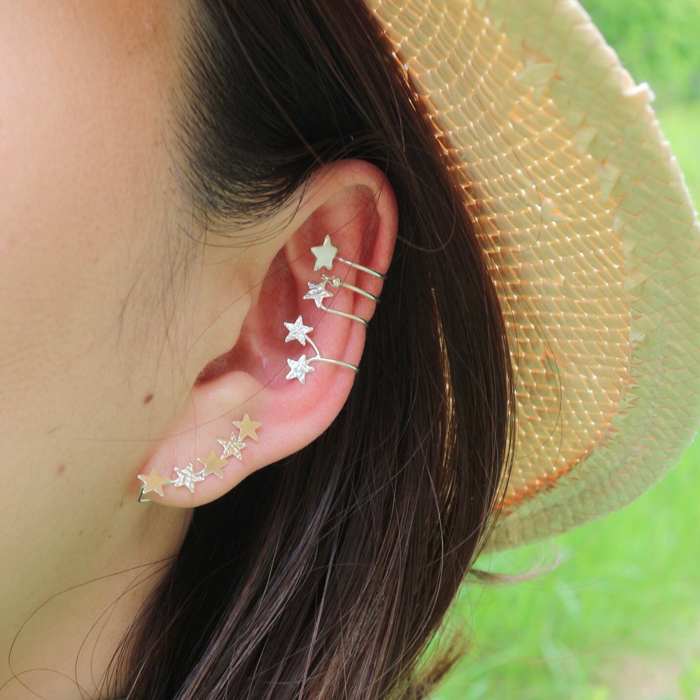   シルバー イヤーカフ 箱付き シルバー]ハートイヤーカフ