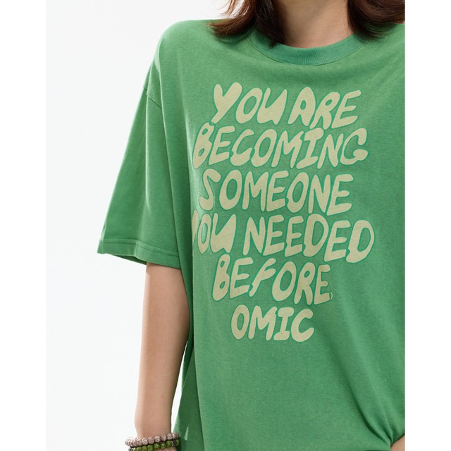 soft lettering short-sleeve tee　ソフトレタリング半袖ティー　J2054