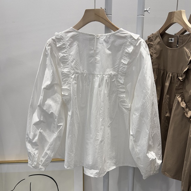 【エッジフリルラインシャツ】P00209