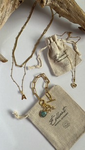 イニシャル2連ネックレス［GSN073］