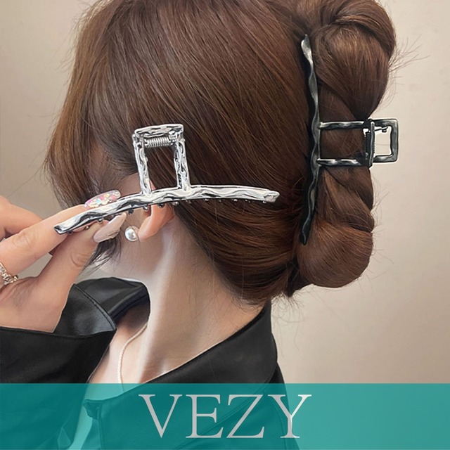 バンスクリップ ヘアクリップ ウェーブ おしゃれ ヘアアクセサリー 大きめ 大人女性 可愛い 簡単髪留め ゴージャス シンプル  韓国ファッション ヘアアクセサリー  VEZY ベジー  ItemNo.【20815647】