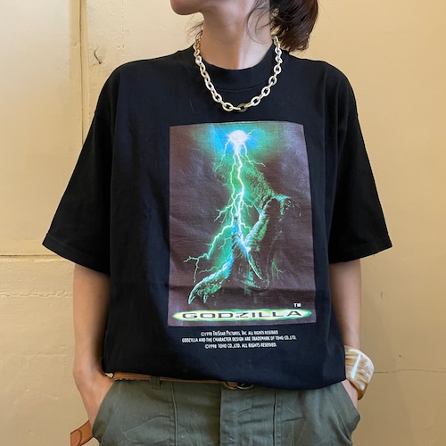 【W27】GODZILLA 1998年 映画 Tシャツ “Guess Who’s Coming To Town”