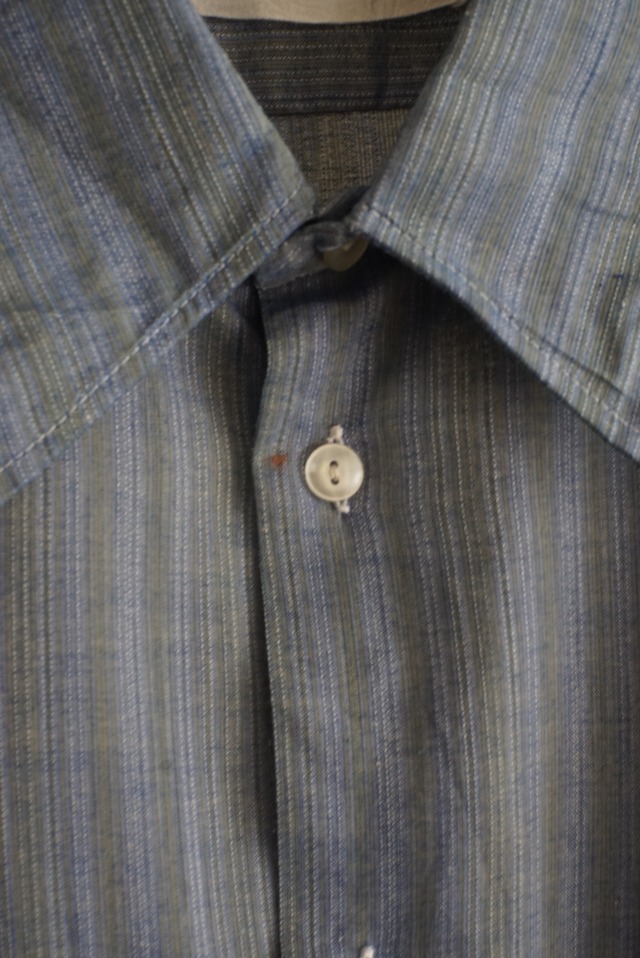 70s Blue Shadow Stripe Shirt