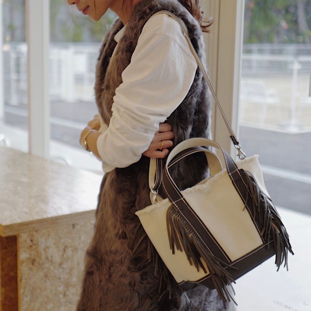 【新品・タグ付き】AYAKO EcoSuedeTote S GrayBrown