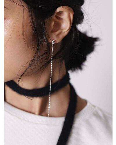 【CHIGNON】[0055-340SH] プチエッグ&チェーン2WAYピアス