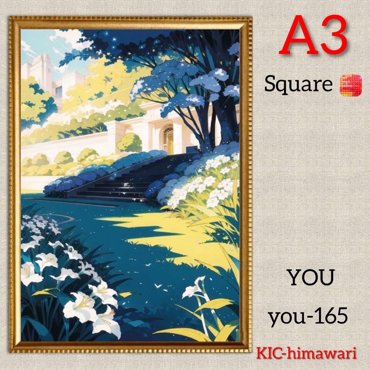 A3サイズ 四角ビーズ【you-165】ダイヤモンドアート