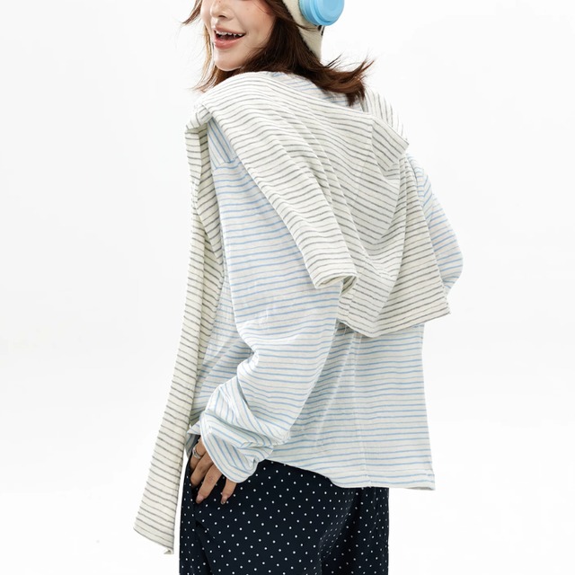 relaxed borde long tee　リラックスボーダーロングティー　J2166