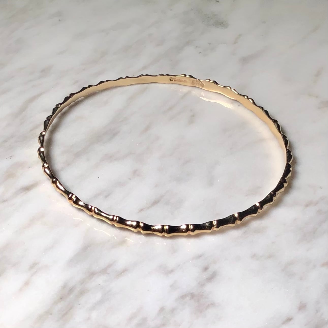 vintage k14 gold bamboo? bangle | NOIR ONLINE