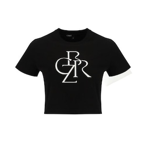 [CITY BREEZE] LOGO CROP Short Sleeve T-Shirt_BLACK 正規品 韓国ブランド 韓国代行 韓国通販 韓国ファッション Tシャツ