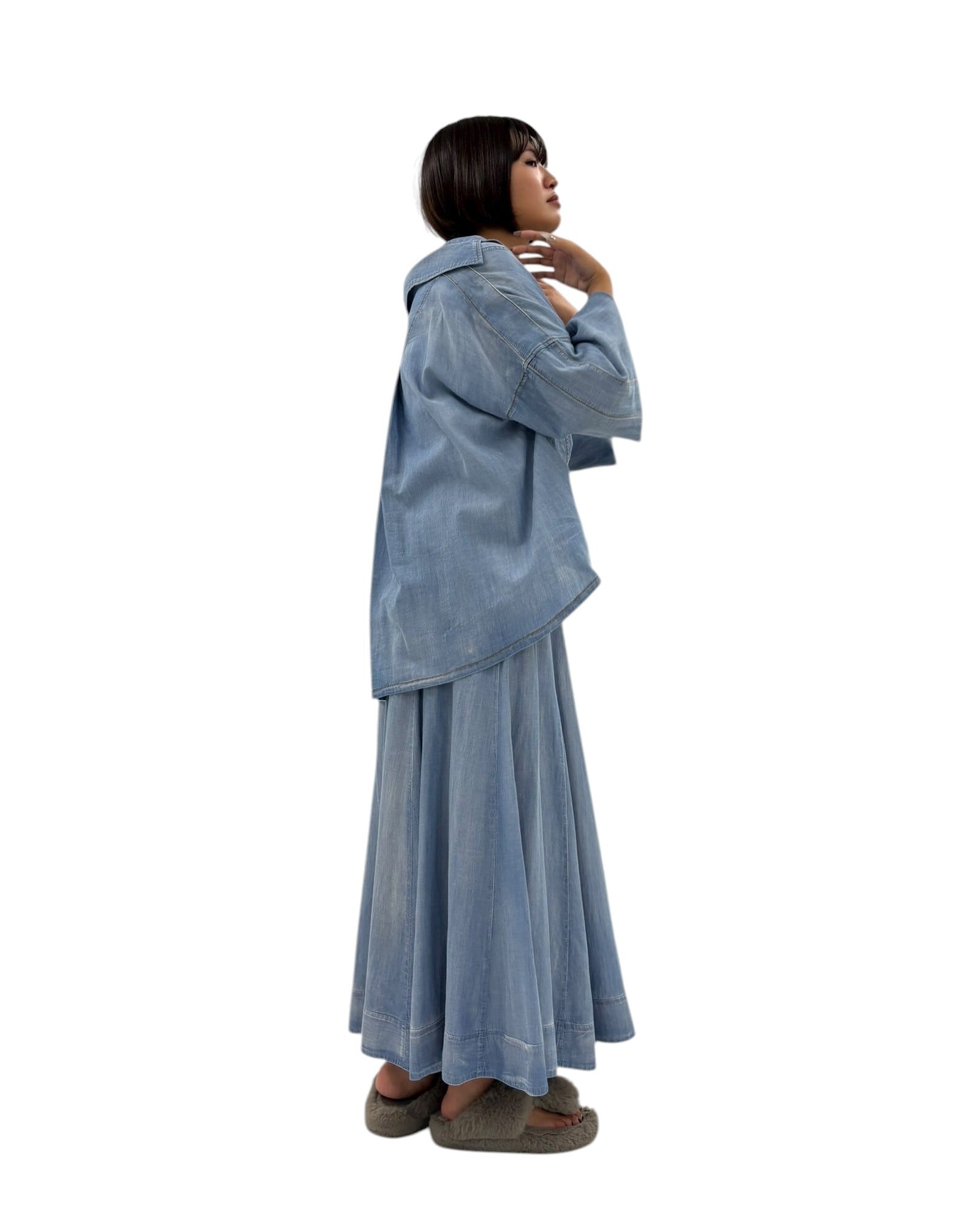 SALE【ayane】16枚ハギデニムフレアスカート 816303 アヤン | red earth