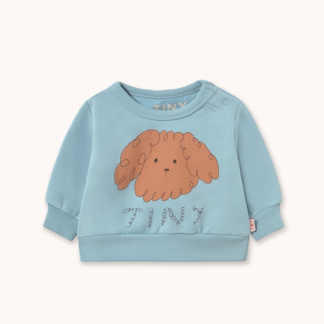 tinycottons(タイニーコットンズ) ／CURLY DOG GRAPHIC BABY SWEATSHIRT AW26-486