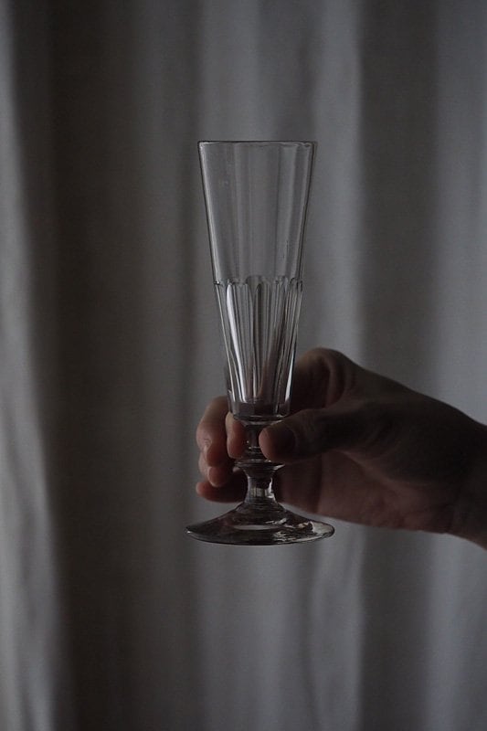 アンティークフルート型グラス-antique champagne glass_3