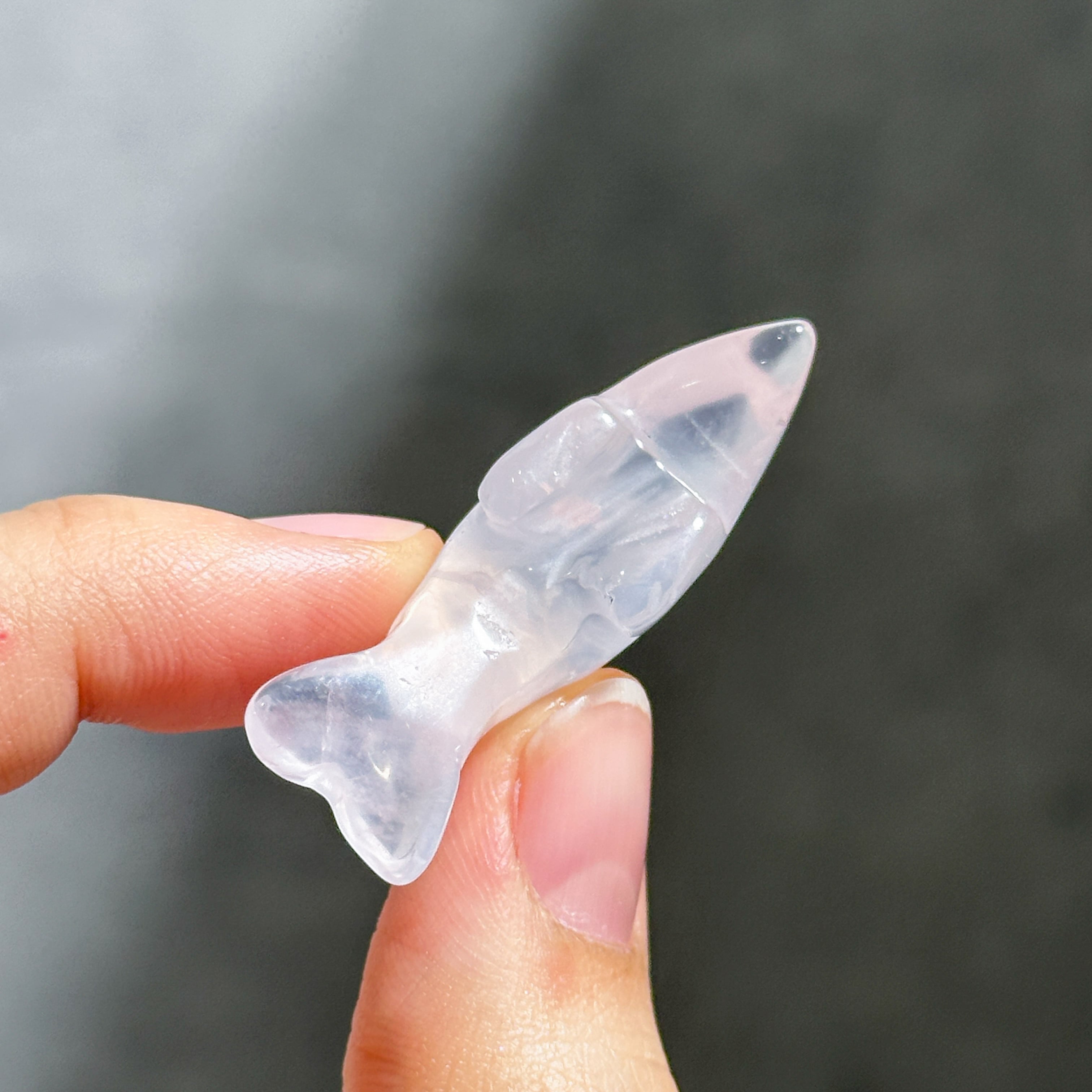 ローズクォーツ ミニイルカ12◇ Rose Quartz◇ 天然石・鉱物