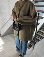 【新作5%OFF・3日間】Over-fit Half Wool Coat_Khaki & Gray