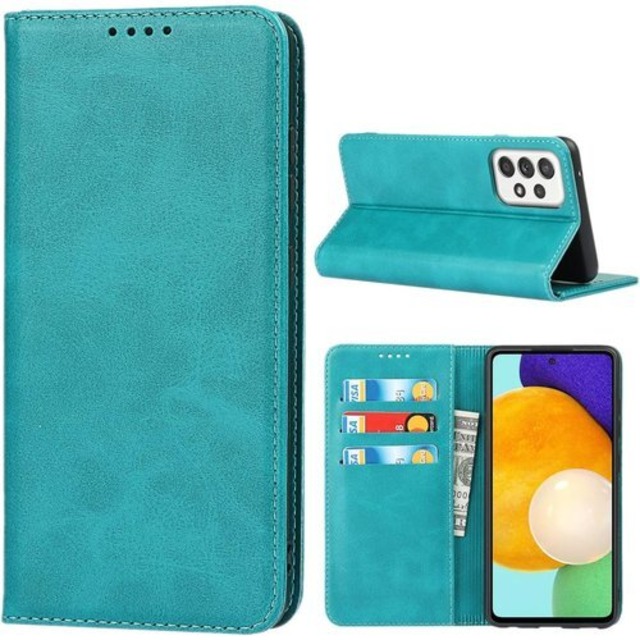 Pelanty Galaxy A52 5G ケース SC-53B 手帳型ケース サムスン ギャラクシー A52 5G 携帯カバー レトロ 合成皮革 + TPUケース 内蔵マグネット Samsung Galaxy A52 5G sc53b 財布型カバー カードポケット 収納ポケット 横置きスタンド機能 スマホケース 汗や指紋防止 軽量薄型 耐衝撃 耐摩擦 着脱しやすい スカイブルー 1190