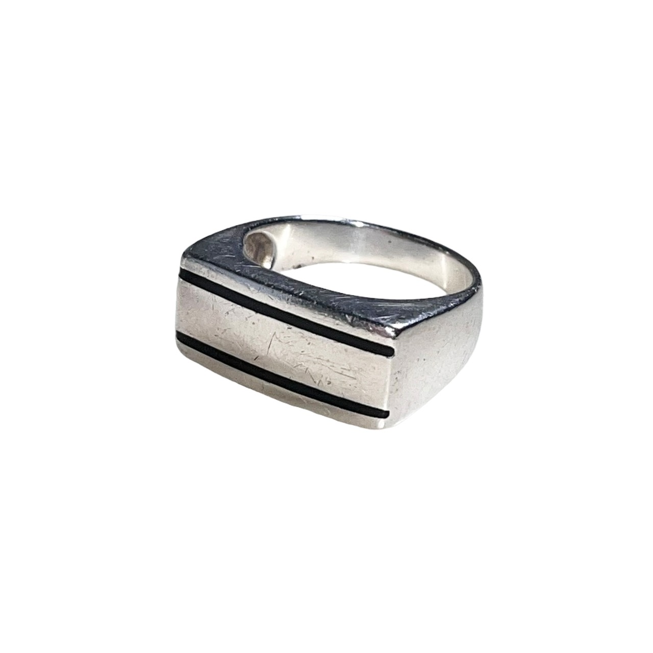 vintage silver rectangle ring
