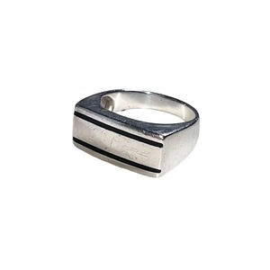 vintage silver rectangle ring