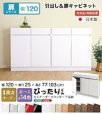 ラック セミオーダーカウンター下収納ぴったりくん キャビネット 幅120cm×奥行25cm 全14色