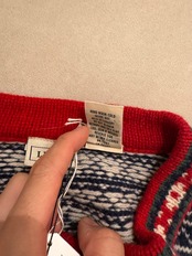 L.L.Bean Nordic Pattern Merino Lambswool Cardigan
