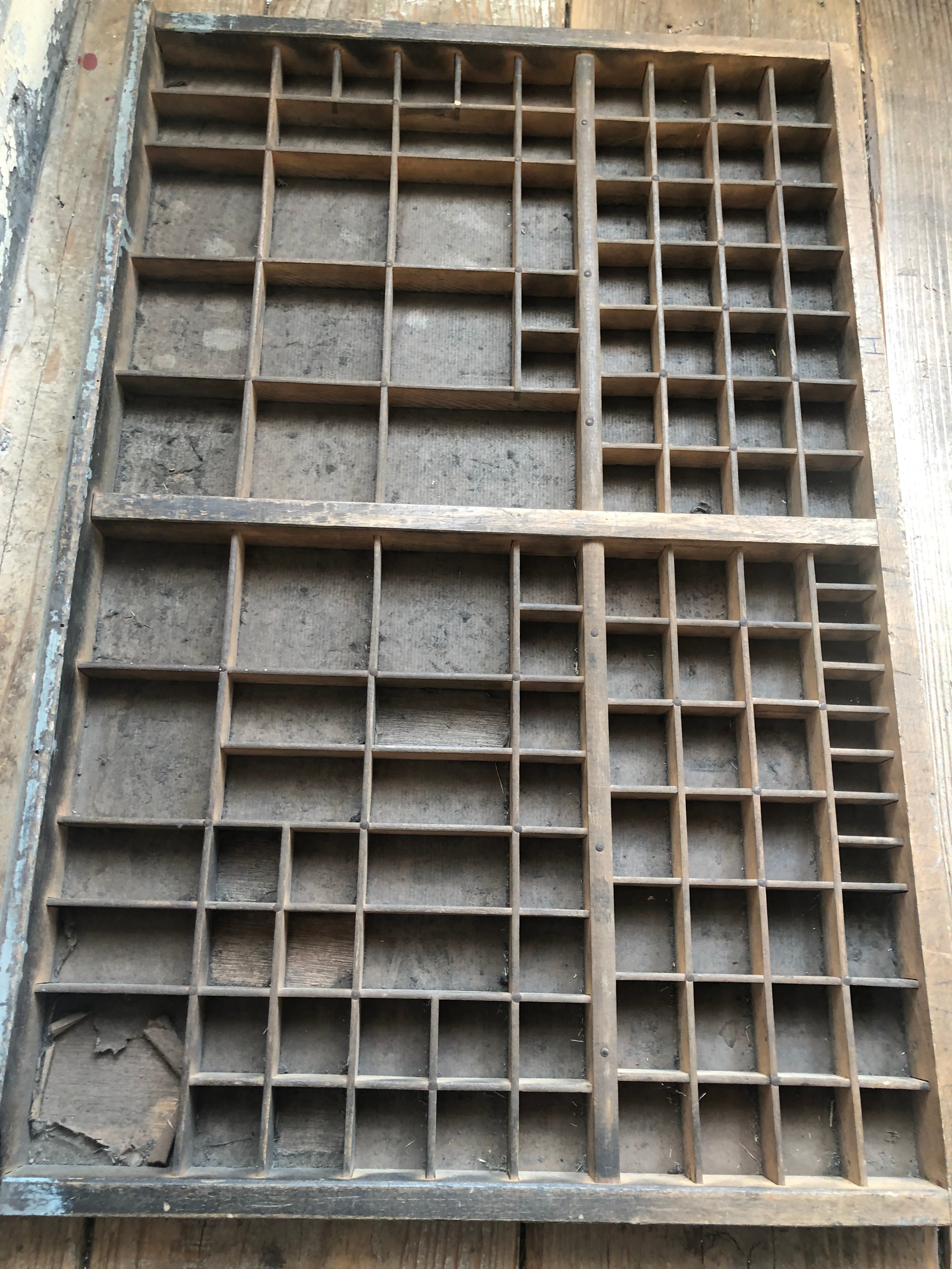 フランスアンティーク プリンタートレイ skyblue | Brocante de La