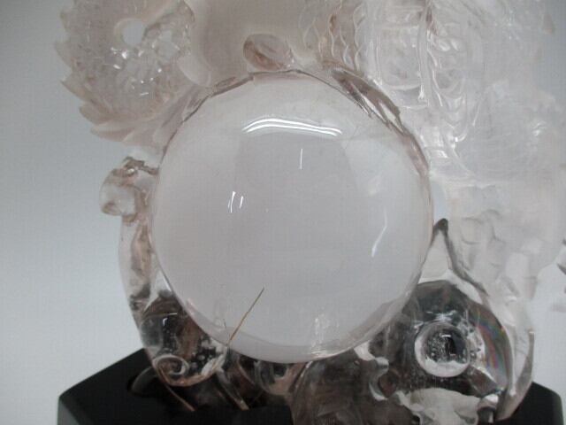 [送料無料][高品質][超美品] 総高約37cm 特大天然水晶龍