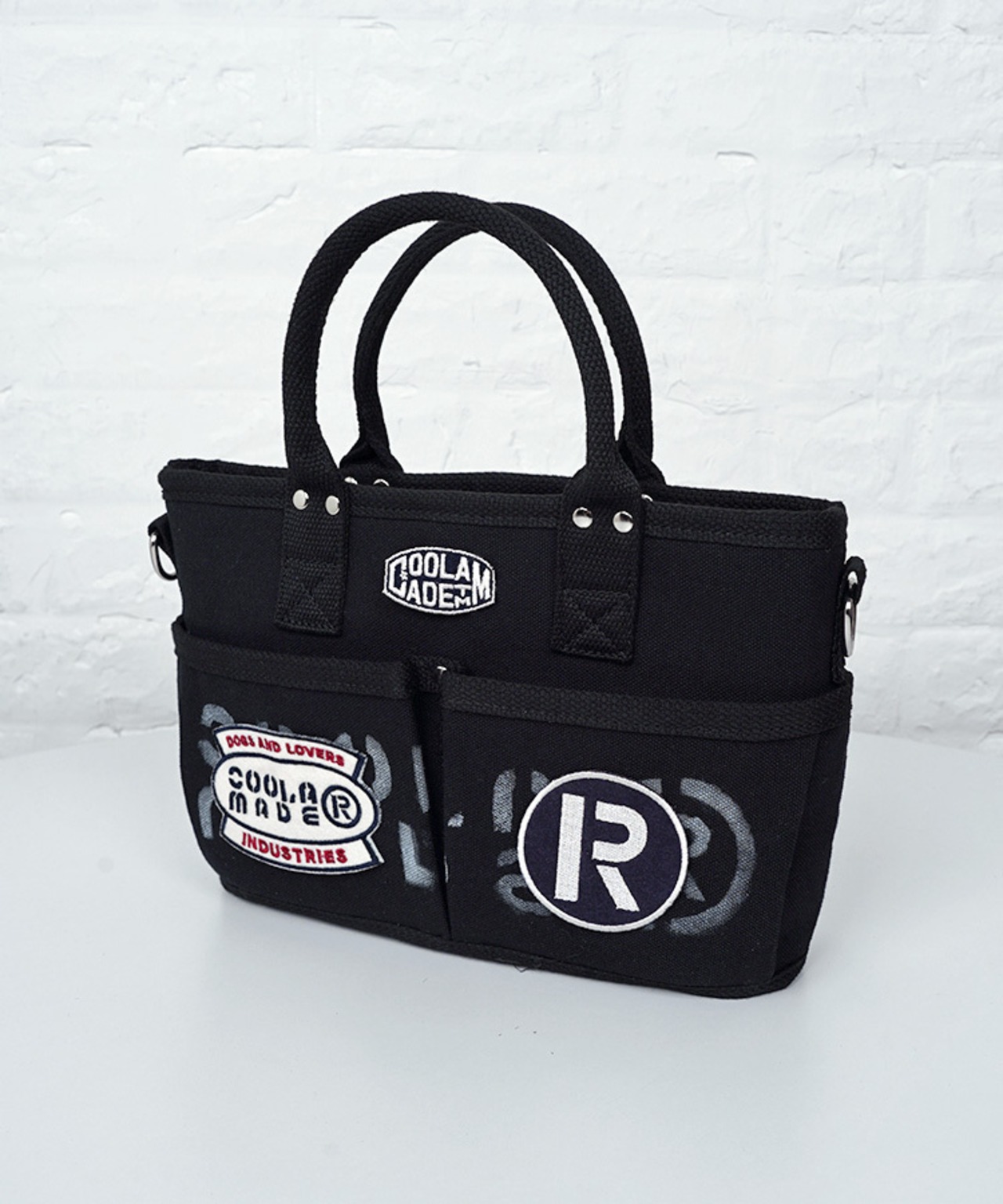 【直営限定ITEM】-TYPE E- パッチ×ペイントコンパクト3wayバッグ (BLACK)　CQ-49501H