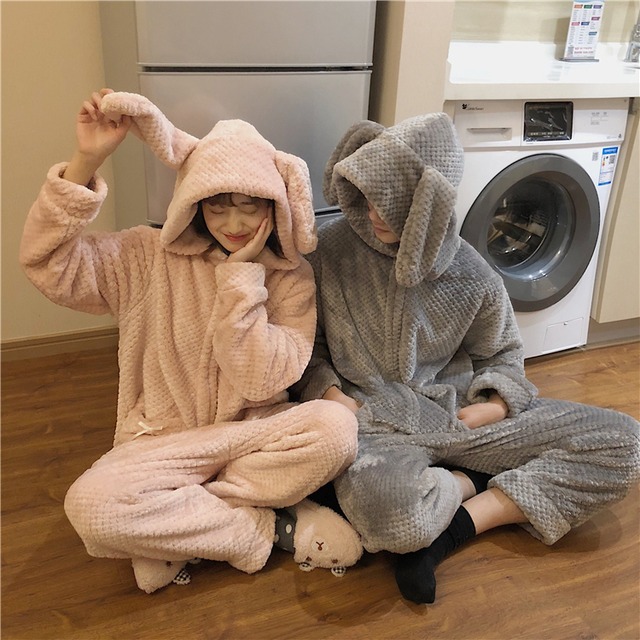 【送料無料】レディース モコモコ ルームウェア メンズ カップル コーデ もこもこ かわいい 秋冬 うさぎ パジャマ ジャンプスーツ 寝巻き 部屋着 ホームウェア 前開き 大人可愛い ママコーデ ママファッション 韓国 オルチャンファッション 人気 トレンド 新作 20代 30代 40代 部屋着 寝巻き おうち時間 家着 ステイホーム おしゃれ カジュアル 可愛い シンプル 無地 ゆったり デイリー 普段使い もこもこ ふわふわ あったか CO1621