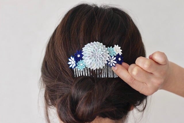 つまみ細工 コーム