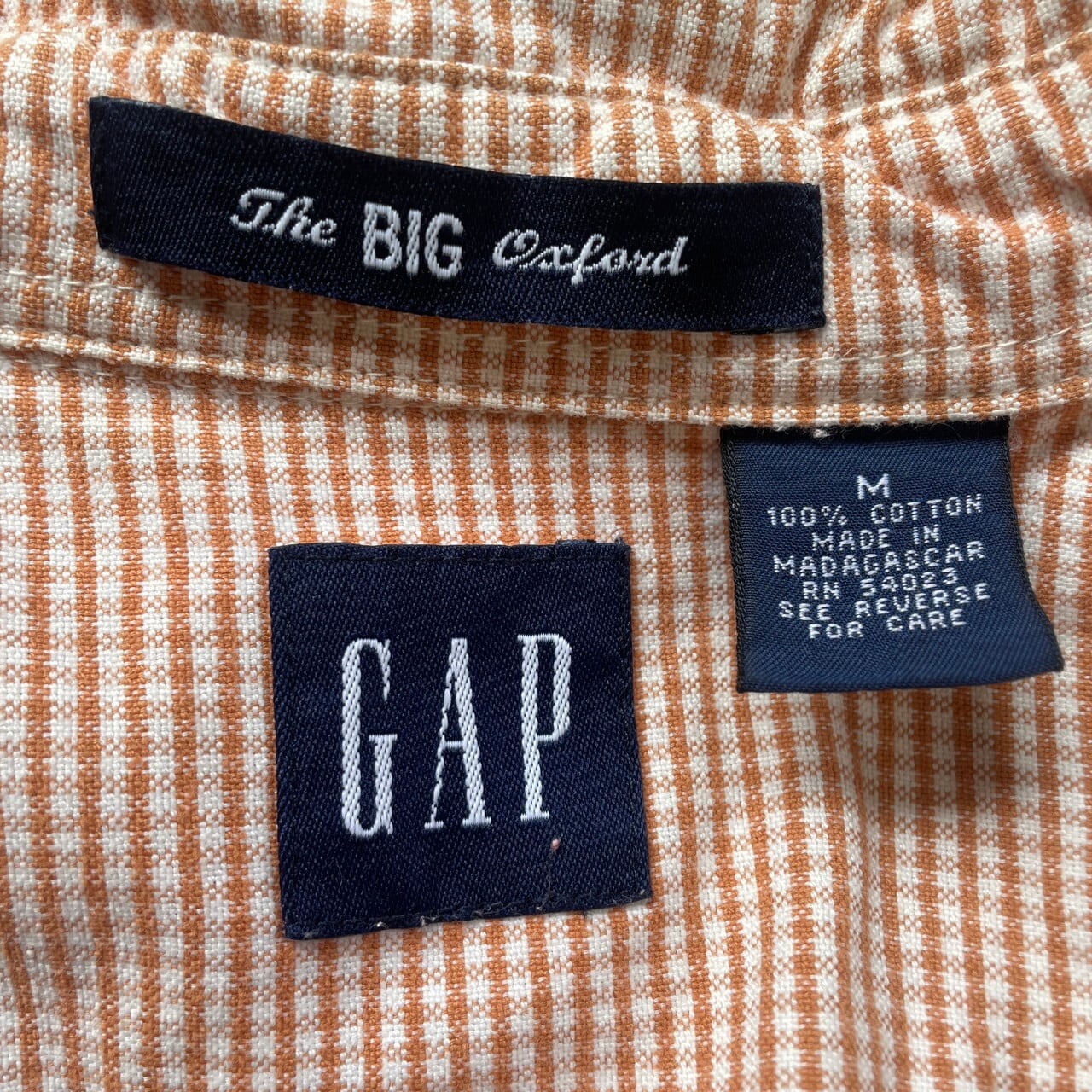 90年代 OLD GAP オールドギャップ THE BIG OXFORD 半袖 チェックシャツ