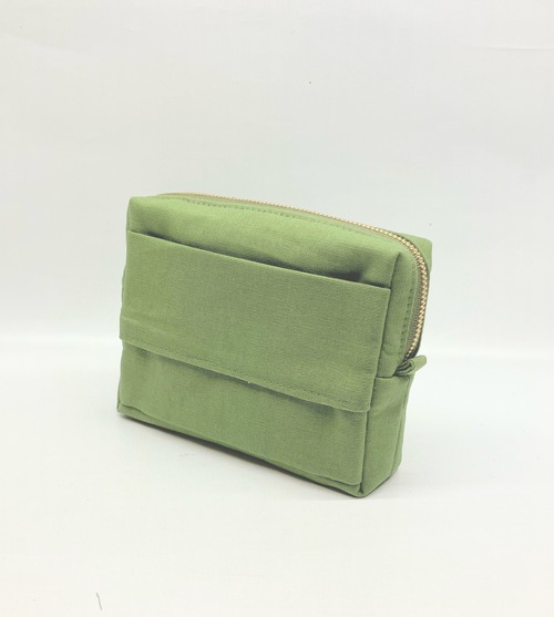 ポケットティッシュケース付き　スクエアポーチ  海の中　海藻｜とりさん工房ーかわいいハンドメイドポーチ