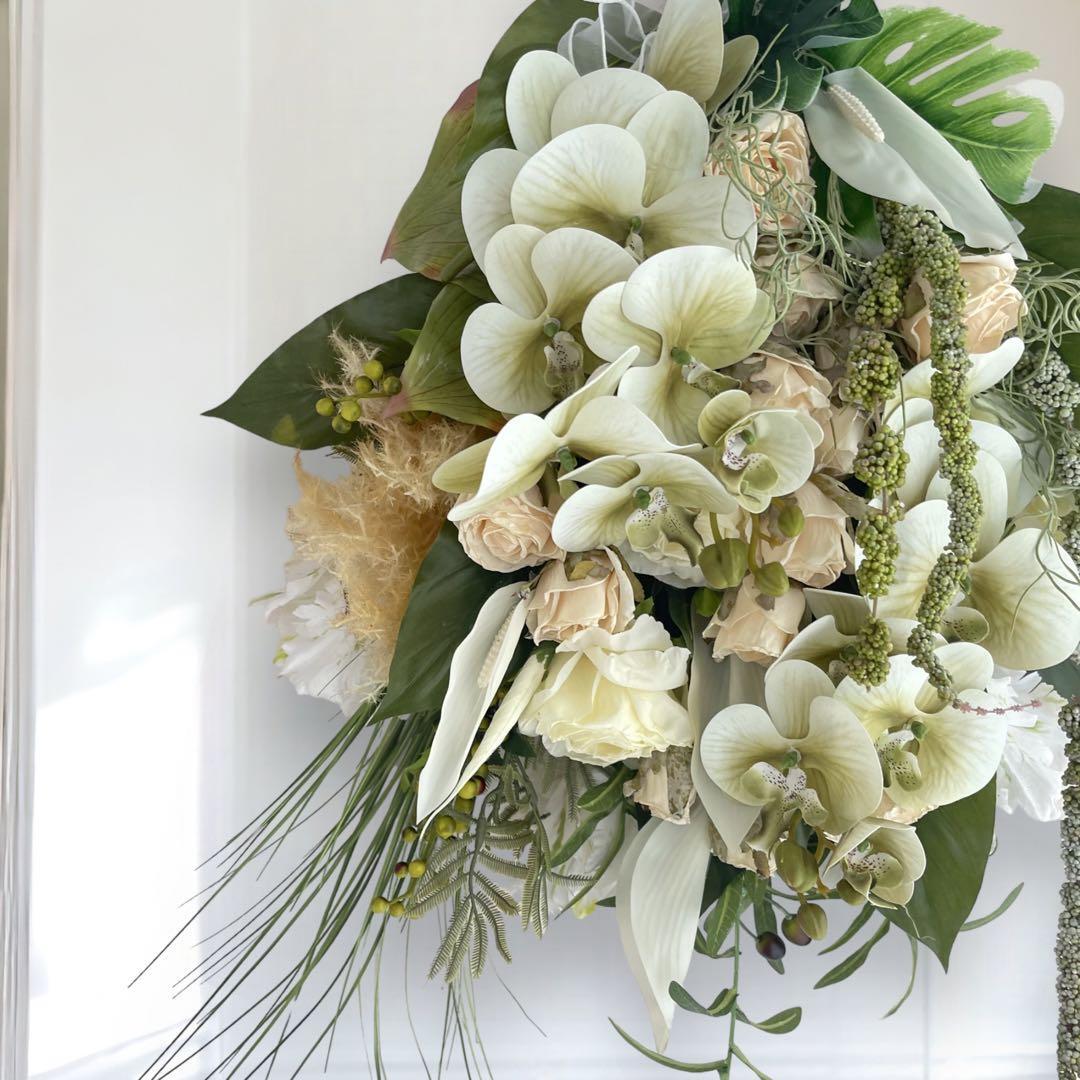 光触媒　人工観葉植物　ウォールグリーン　造花　インテリア　オーリドローズスワッグ 光触媒 人工観葉植物 ウォールグリーン 造花 インテリア オーリド