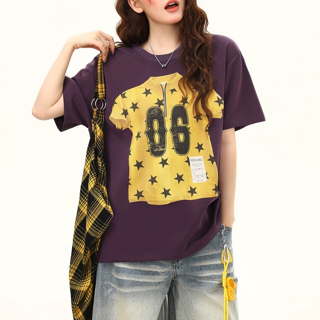 スポーツミックストップスグラフィックTシャツ 3col R02435