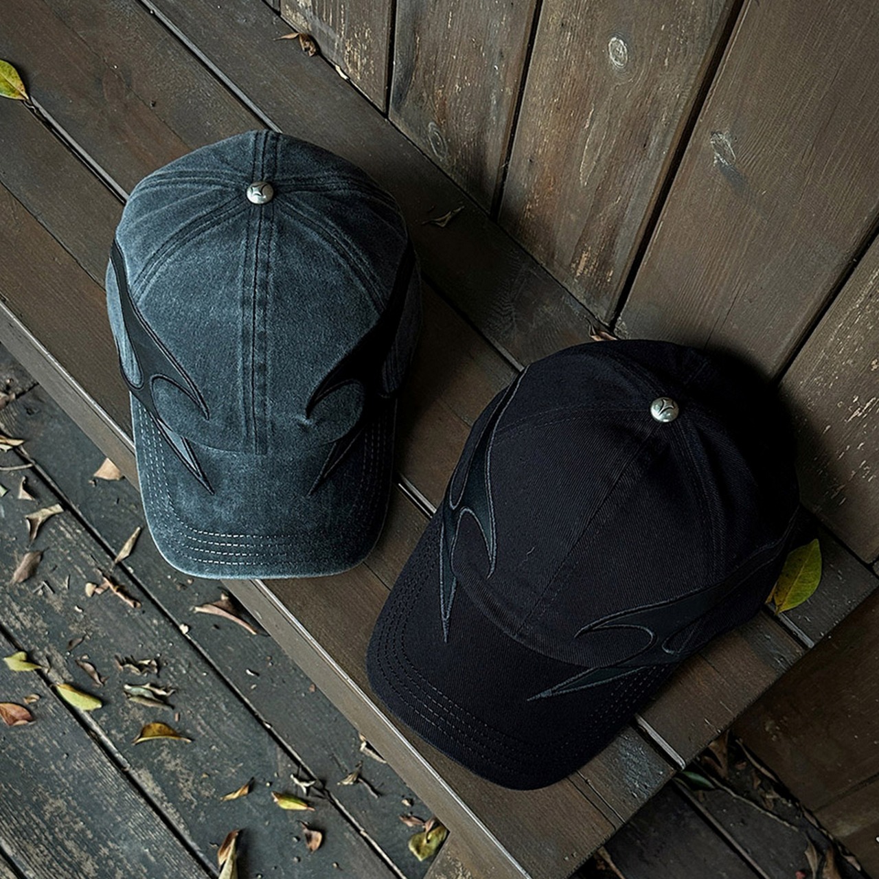 2色パッチワークPUレザー キャップ  G158