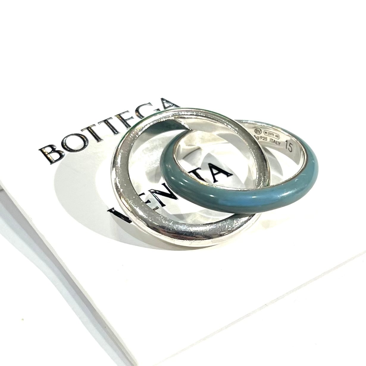 BOTTEGA VENETA】【15号】Interlocking Double Rings VINTAGE ボッテガ