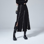 asymmetry zip A line skirt / l0861