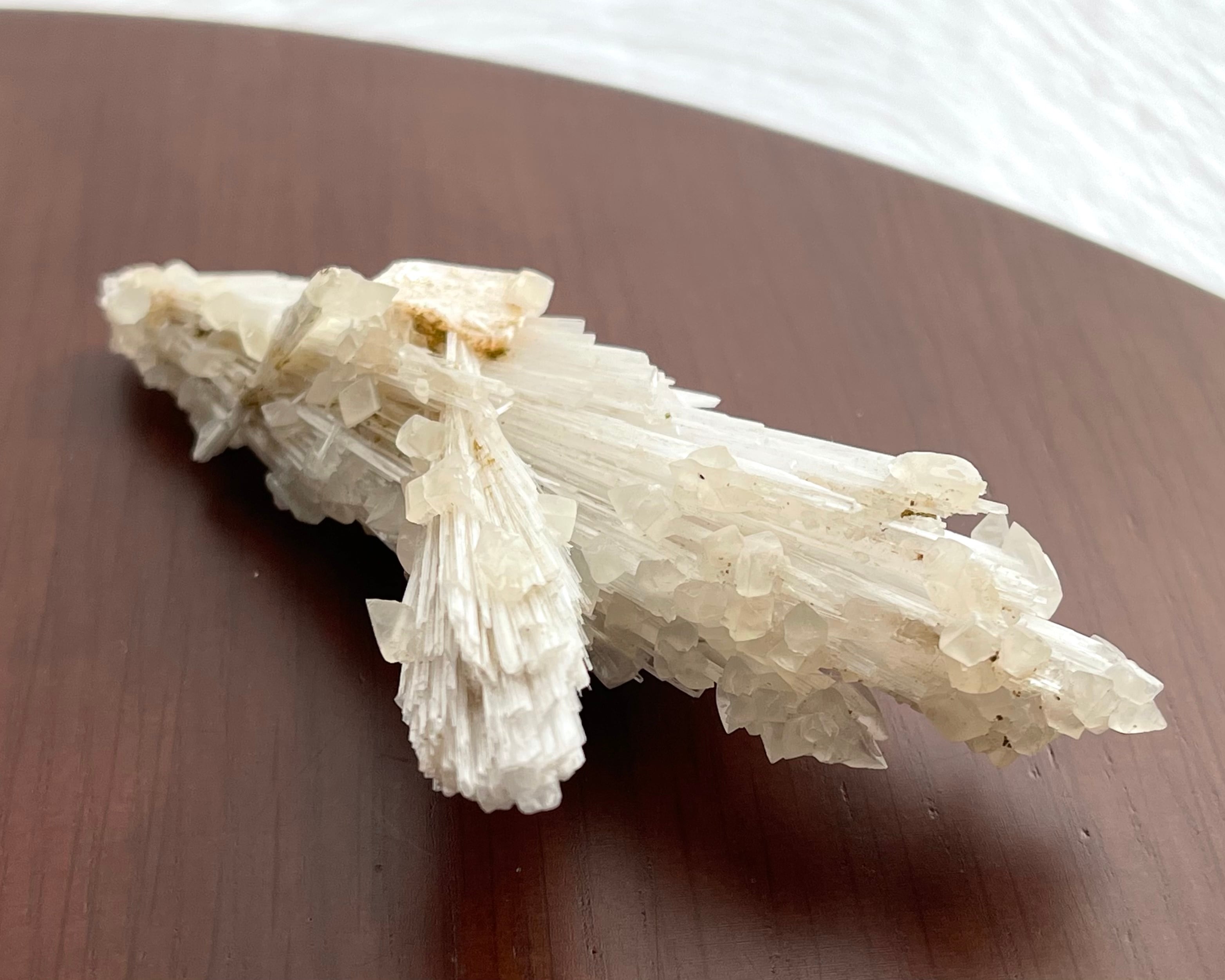 カルサイト / スコレサイト【Calcite on Scolecite】インド産