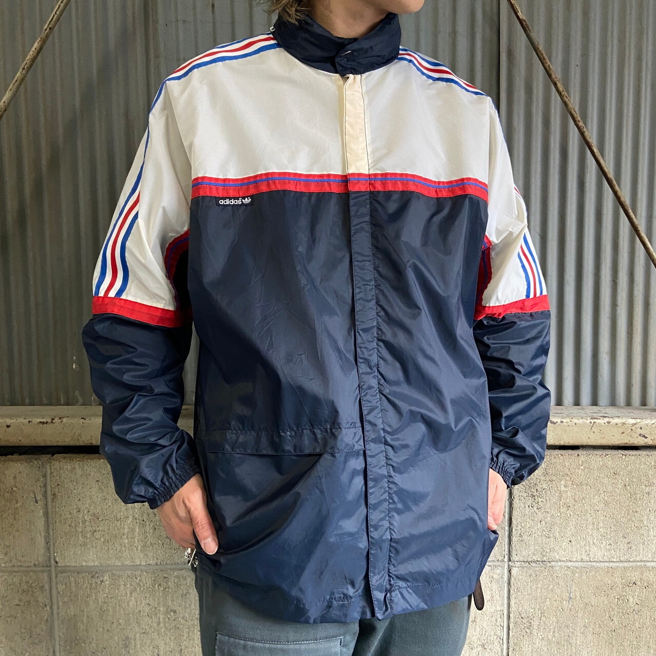 70年代 フランス製 adidas VENTEX アディダス ロゴプリント ナイロン 