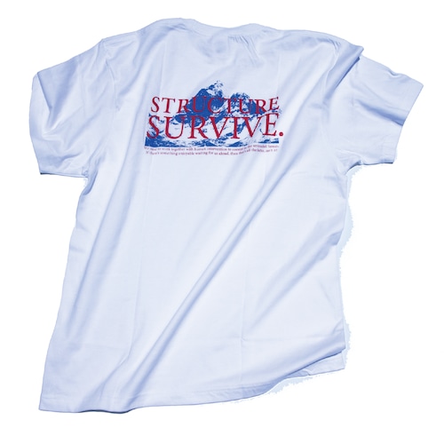 (WHITE-RED/BLUE)"STRUCTURE SURVIVE"Tee