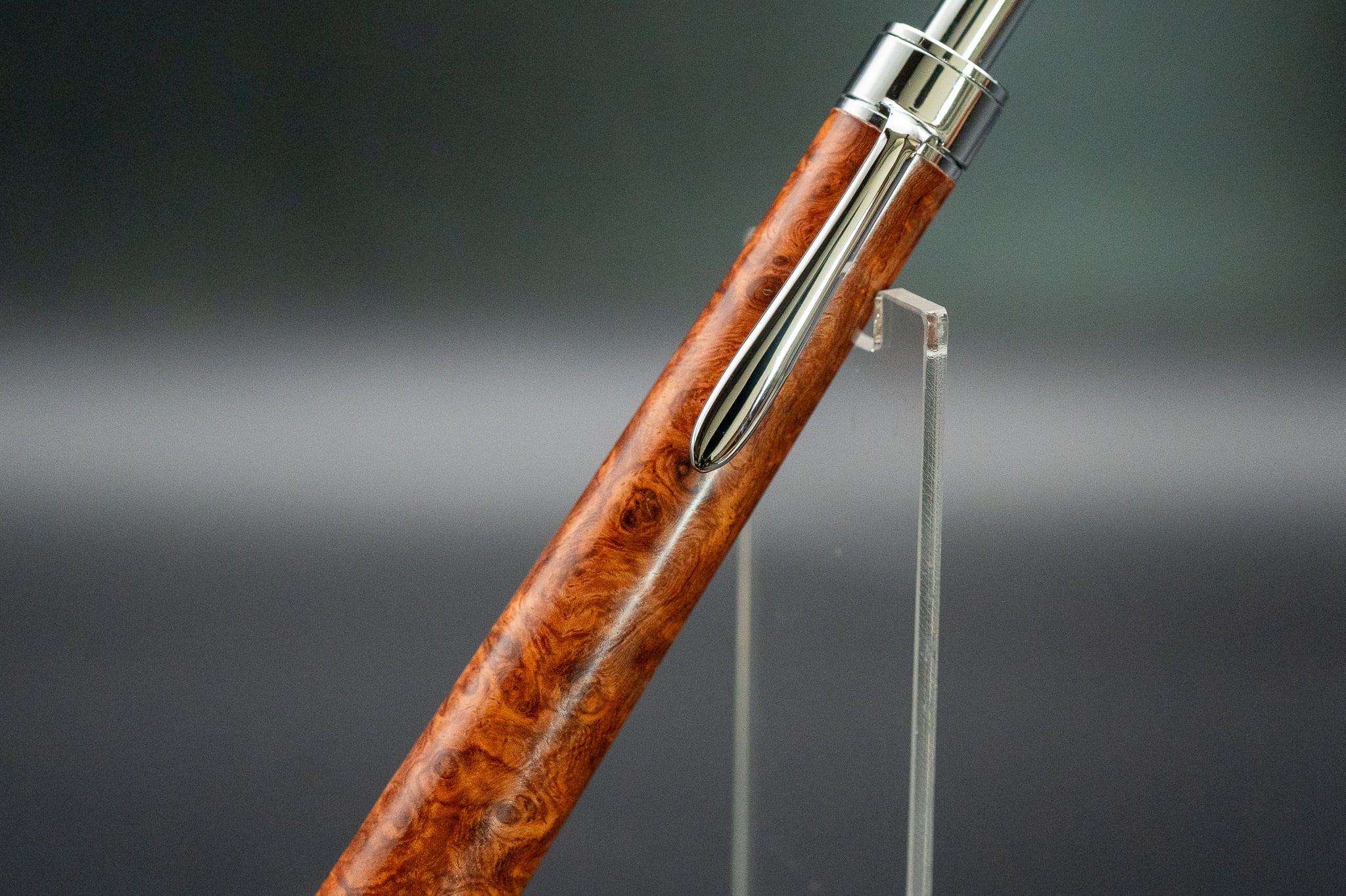 【朱色の銘木】本花梨瘤杢 特上 silver MP