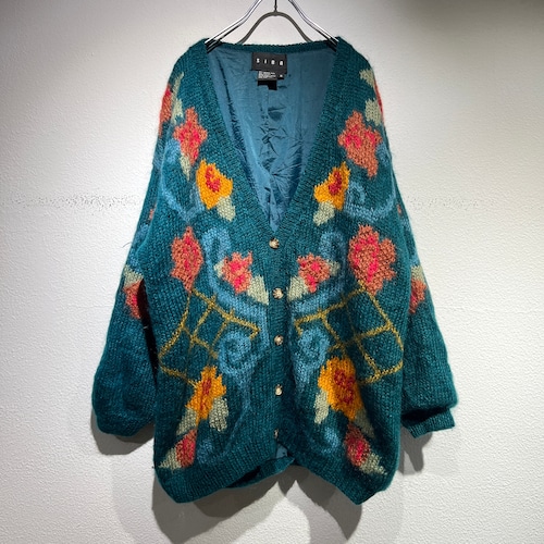 used mohair knit cardigan